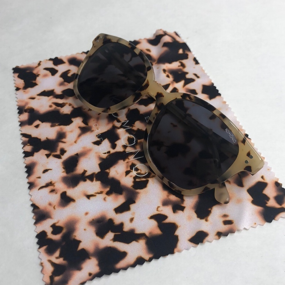 NEW KOMONO Renee Ivory Demi sunglasses (NWT) Cream Brown Tortoise - Picture 6 of 11